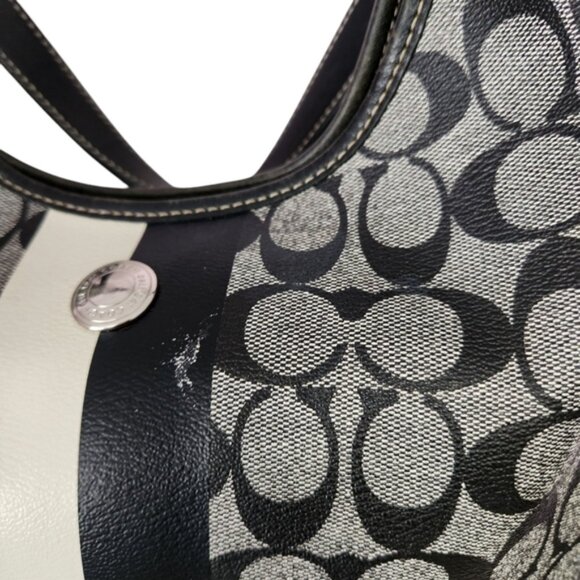 Coach# F14476 Signature Black and Gray Women's Bag - Picture 16 of 16
